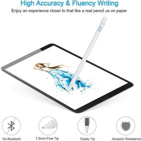 img 3 attached to 🖊️ High Sensitivity Active Stylus Pencil for Apple - Perfect for Drawing & Writing on Touch Screen Devices: Tablet, Smartphone - Compatible with Apple, Kid & Student-Friendly - White