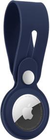 img 4 attached to Защитный чехол из силикона с длинным ремешком для Apple Airtag ключ-трекера - Синий.