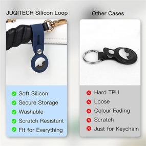 img 2 attached to Protective Silicone Loop Case with Long Strap for Apple Airtag Key Finder - Blue