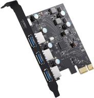 💻 bitcoin miner pcie usb 3.0 card type c usb card - enhanced superspeed (5gbps) with (3) usb a & (1) usb c pcie card logo