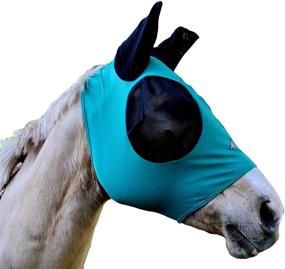 img 1 attached to 🐎 Ultimate Protection: Shires Stretch Lycra Horse Fly Mask - Shielding Your Horse from Fly and Insect Bites