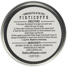 img 2 attached to 💪 Fisticuffs Gentlemen's Blend Mustache Wax - Strong Hold, 1 OZ. Tin: Your Ultimate Styling Solution