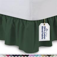 shopbedding ruffled bed skirt: 14 inch drop dust ruffle for queen size beds - hunter green - poly/cotton fabric - all bed sizes & 16 colors logo
