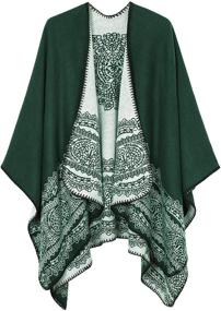 img 4 attached to Versatile Fashion: Shawls, Wraps, Cardigans 🧣 & Elegant Ponchos for Women - Must-Have Accessories