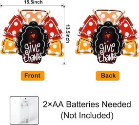 img 2 attached to 🦃 Thanksgiving Window Lighted Decorations Window Silhouette | LED Turkey with Give Thanks | Hanging/Tabletop Light Up Holiday Ornament (2AA Batteries Not Included)