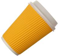 ☕️ snapcups premium disposable coffee cups to go - 12 oz (30 count) with yellow lids - ideal for ripple and insulated cups - no soaking or odors - sleeves not required logo