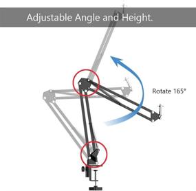 img 1 attached to 📸 Ultimate Webcam Stand with Suspension Boom Scissor Arm - Perfect for Logitech C922, C930e, C930, C920, C615 and GoPro Hero 7/6/5/4 - Includes Table Mounting Clamp