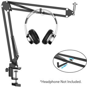 img 3 attached to 📸 Ultimate Webcam Stand with Suspension Boom Scissor Arm - Perfect for Logitech C922, C930e, C930, C920, C615 and GoPro Hero 7/6/5/4 - Includes Table Mounting Clamp