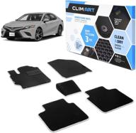 clim art honeycomb custom fit floor mats for toyota camry 2018-2021 interior accessories logo