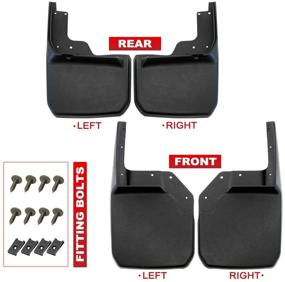 img 3 attached to 🚗 A-Premium Splash Guards Mud Flaps Mudguards for Jeep Wrangler JK Series 2007-2018 – Front & Rear 4-Piece Set