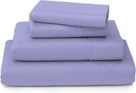 🛏️ dormir queen lavender bed sheet set: 100% long staple cotton, 400 thread count, 16" deep pocket - luxury 4 pc soft sheet set for queen size bed logo