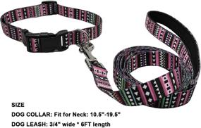 img 3 attached to 🐾 Enhance Your Pet's Style with the BTINESFUL Colorful Nylon 6ft Leash and Adjustable Cute Collar Combo for Medium and Small Dogs