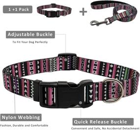 img 2 attached to 🐾 Enhance Your Pet's Style with the BTINESFUL Colorful Nylon 6ft Leash and Adjustable Cute Collar Combo for Medium and Small Dogs