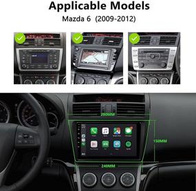 img 2 attached to 🚗 Ultimate Android 10 Car Stereo: Eonon Mazda 6 2009-2012 GA9498B - 9 Inch Touchscreen, GPS Navigation, CarPlay & DSP