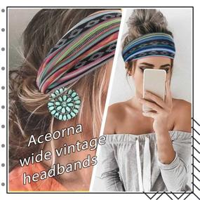 img 1 attached to 🐆 Stylish Aceorna Boho Wide Knot Headbands - Leopard Twist Head Wraps for Women and Girls - Set of 3 (Set A)