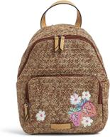 🎒 stylish and chic vera bradley straw pink cherry backpacks for trendy travelers logo