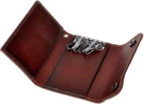 img 1 attached to 💼 ZLYC Genuine Leather Keychain Closure: Stylish Men's Wallet Accessories for Cards & Money Organizers