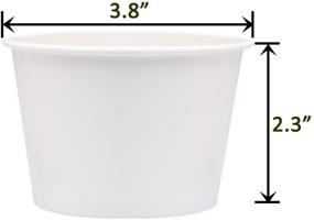 img 1 attached to 🍦 Belinlen White Paper Ice Cream Cups with Lids, Paper Hot/Cold Soup Cups with Lids - 40 Pack, 8 oz