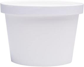 img 3 attached to 🍦 Belinlen White Paper Ice Cream Cups with Lids, Paper Hot/Cold Soup Cups with Lids - 40 Pack, 8 oz
