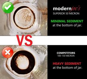 img 3 attached to ☕️ Современный кофе-инфузор Premium Infuser Cold Coffee Maker от Modern Joe: идеальный для готовки холодного кофе и чая в широкие банки из стекла Мейсон объемом 1 кварт. 50 микрон дополнительно тонкая сетка из нержавеющей стали 304