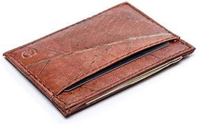 img 1 attached to 👔 Premium Leaf Leather Slim Wallet: A Sleek Addition to Men's Minimalist Accessories