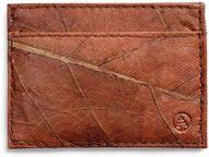 👔 premium leaf leather slim wallet: a sleek addition to men's minimalist accessories logo