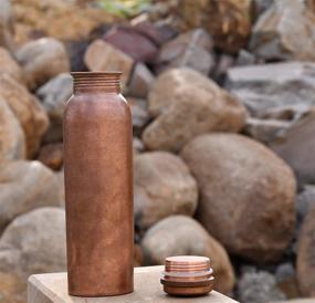 img 1 attached to 🧱 Pure Copper Vintage Bottle with Antique Brown Finish by De Kulture Works