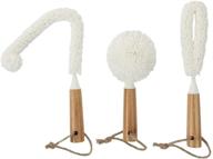 🧼 lily's home decanter cleaning brush set with bamboo handles - glassware cleaning brushes for hard-to-reach areas, perfect for champagne flutes, beer mugs, baby bottles, and narrow neck goblets (set of 3) логотип