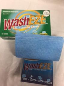 img 1 attached to 🚿 WashEZE Travel-Friendly (20-Load) Laundry Detergent Sheets - Unscented Packaging, Higher Efficiency than Powders, Pods, or Liquids, Compliant with TSA Guidelines