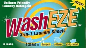 img 3 attached to 🚿 WashEZE Travel-Friendly (20-Load) Laundry Detergent Sheets - Unscented Packaging, Higher Efficiency than Powders, Pods, or Liquids, Compliant with TSA Guidelines