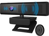 📷 enhanced conference webcam with speaker, 4 microphones, and privacy cover - hd 1080p video | ideal for zoom conferencing, gaming, and streaming on desktop pc & laptop | usb camera logo