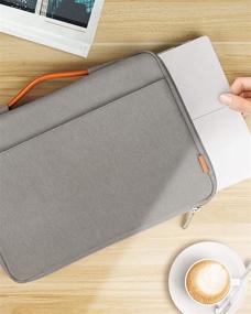 img 1 attached to 📱 Inateck Laptop Sleeve Case: 12.3" Surface Pro X/7/6/5/4/3, 13" MacBook Air 2020 2019 2018, MacBook Pro 2016-2020 - Gray