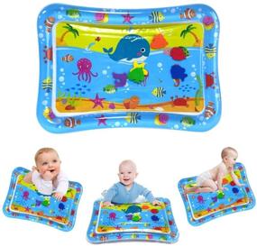 img 4 attached to 👶 FLAIGO Tummy Time Water Play Mat: Inflatable Toys for 3-9 Months, Infants & Toddlers, Early Development Activity Centers - Perfect Gift for Boys and Girls