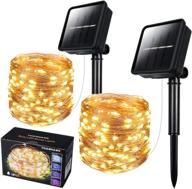 🌟 enhance your outdoor ambiance with 2 pack solar string light outdoor - 78 feet of 240 led fairy lights for garden, christmas, wedding, party логотип