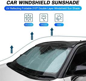 img 3 attached to 🌞 Защита от солнца для лобового стекла KUST для Toyota RAV4 2019-2021 | Защита от ультрафиолетовых лучей | Складной солнцезащитный экран | Сохраняйте прохладу в вашем автомобиле