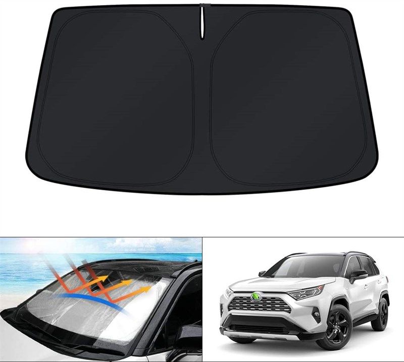 kust windshield protector foldable sunshade interior accessories for sun protection 로고