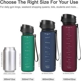 img 2 attached to 🍉 UZSPACE Fruit Infuser Water Bottles - One-Click Open, BPA-Free Tritan, Ideal for Kids, School, and Outdoor Activities (17oz/26oz/32oz)