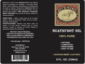 img 3 attached to 🔧 Bickmore 100% Pure Neatsfoot Oil 8 oz - Ultimate Leather Conditioner and Wood Finish - Ideal for Leather Boots, Shoes, Baseball Gloves, Saddles, Tack, and More