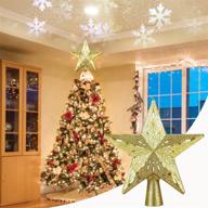 christmas rotating snowflake projector decorations seasonal decor in tree toppers logo