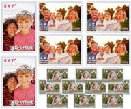 🖼️ clear magnetic picture frames for refrigerator, school locker, or any magnetic surface - 16 pack holds (2) 5 x 7, (4) 4 x 6, and (10) 2.5 x 3.5 exclusive photo pockets - freeze a frame логотип