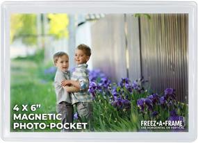 img 2 attached to 🖼️ Clear Magnetic Picture Frames for Refrigerator, School Locker, or Any Magnetic Surface - 16 Pack Holds (2) 5 x 7, (4) 4 x 6, and (10) 2.5 x 3.5 Exclusive Photo Pockets - Freeze a Frame