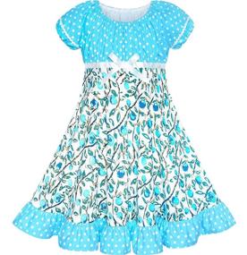 img 4 attached to 👗 Classic Vintage Holiday Sundress for Girls - Dresses for Girls' Clothing