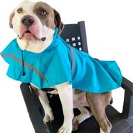 🐶 hapee dog raincoats: hoodie rain poncho jacket with reflective strip for dogs логотип