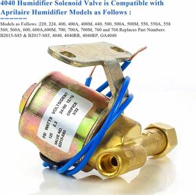 img 1 attached to 🔧 Aprilaire Valve 4040 Humidifier Solenoid - Compatible with Valve 400 500 600 700 220 224 - Replaces B2015-S85 B2017-S85 - 24V 2.3W 60Hz