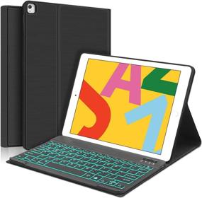 img 4 attached to IPad Keyboard Case 10 2 Generation Tablet Accessories and Bags, Cases & Sleeves