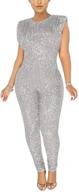 💃 sparkle in style: aro lora glitter bodycon jumpsuits for fashionable women logo