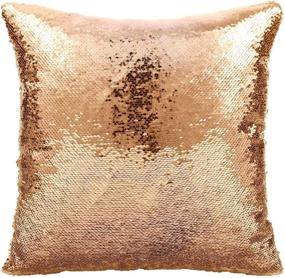 img 1 attached to 🎁 Harry Styles Sequin Pillowcase - Funny Harry Gifts, Decorative Throw Pillow Cover, Funny Pillowcase - Harry Birthday Gift Pillow Case in Champagne Gold (T1)