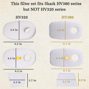 img 3 attached to 🧽 I Clean 8Pack HV380 Series Filters for Shark Rocket DuoClean HV380 HV380W HV381 HV382 HV383 HV384Q — 8 Foam + 8 Felt Filters + 8 Post-filters, Replacing Part# XFFH380 XPSTFH380