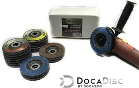 img 2 attached to 🔧 DocaDisc 4.5 Inch Flap Disc (20 Pack Assortment) - 40 Grit Type 29 (10pc) & 80 Grit Type 27 (10pc) Professional Grade Abrasive Grinding Wheel & Flap Sanding Disc: Effective and Durable