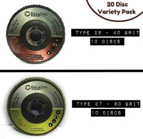 img 3 attached to 🔧 DocaDisc 4.5 Inch Flap Disc (20 Pack Assortment) - 40 Grit Type 29 (10pc) & 80 Grit Type 27 (10pc) Professional Grade Abrasive Grinding Wheel & Flap Sanding Disc: Effective and Durable